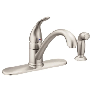 Moen® 7082SRS Kitchen Faucet, Torrance™, 1.5 gpm Flow Rate, 4 in Center, Spot Resist® Stainless Steel, 1 Handle