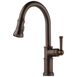 Brizo® 63025LF-RB Artesso® Kitchen Faucet, 1.8 gpm Flow Rate, Venetian Bronze, 1 Handle, 1 Faucet Hole, Function: Traditional, Commercial