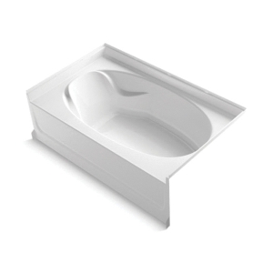 Sterling® 71101120-0 Bathtub, Ensemble®, Oval Shape, 60 in L x 37-1/2 in W, Right Drain, White