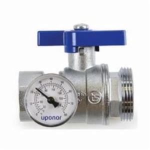 Uponor A2771252 Manifold Supply and Return Ball Valve, R32 x 1-1/4 in Nominal, Male, 145 psi, Stainless Steel Body
