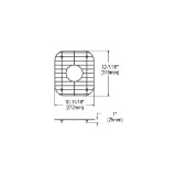 Elkay® GBG1415SS Dayton® Bottom Grid, 12-7/16 in L x 10-11/16 in W x 1 in H