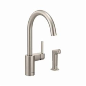 Moen® 7165SRS Kitchen Faucet, Align™, 1.5 gpm Flow Rate, High-Arc Spout, Spot Resist® Stainless Steel, 1 Handle