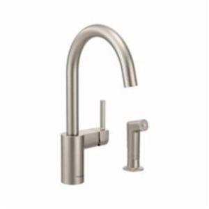 Moen® 7165SRS Kitchen Faucet, Align™, 1.5 gpm Flow Rate, High-Arc Spout, Spot Resist™ Stainless, 1 Handle