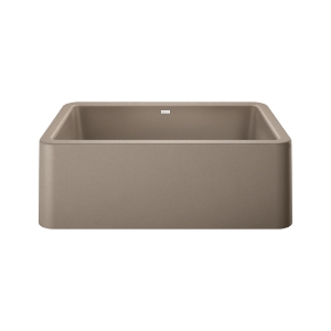 Blanco 401777 IKON™ SILGRANIT® Apron Front Composite Sink, Rectangle Shape, 30 in W x 10 in D x 19 in H, Granite, Truffle