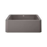 Blanco 401778 Ikon Apron Front Composite Sink, Rectangle Shape, 30 in W x 10 in D x 19 in H, Granite, Metallic Gray