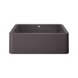 Blanco 401779 IKON™ SILGRANIT® Apron Front Composite Sink, Rectangle Shape, 30 in W x 10 in D x 19 in H, Granite, Cinder