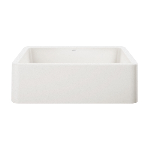 Blanco 401899 IKON™ SILGRANIT® Apron Front Composite Sink, Rectangle Shape, 33 in W x 10 in D x 19 in H, Granite, White