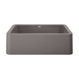 Blanco 401900 Ikon Apron Front Composite Sink, Rectangle Shape, 33 in W x 10 in D x 19 in H, Granite, Metallic Gray