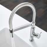 Blanco 401990 SOLENTA™ Semi-Professional Kitchen Faucet With Dual Spray, 1.5 gpm Flow Rate, Polished Chrome, 1 Handle, 1 Faucet Hole, Function: Traditional