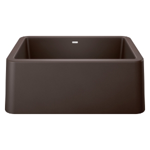 Blanco 402312 Ikon Apron Front Kitchen Sink, Rectangular Shape, 27 in L x 19 in W x 10 in H, Undermount, SILGRANIT®, Café