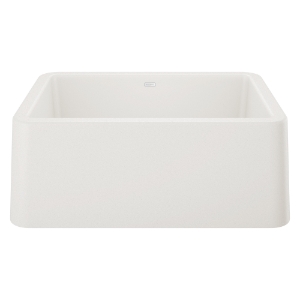 Blanco 402313 Ikon Apron Front Kitchen Sink, Rectangular Shape, 27 in L x 19 in W x 10 in H, Undermount, SILGRANIT®, White