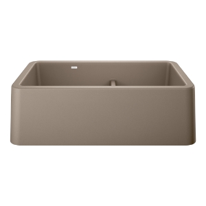 Blanco 402329 Ikon 1-3/4 Low Divide Offset Bowl Apron Front Kitchen Sink, Rectangular Shape, 33 in L x 19 in W x 10 in H, SILGRANIT®, Truffle