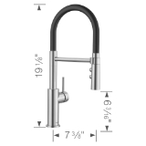 Blanco 402448 Catris Pulldown Faucet, 1.5 gpm Flow Rate, PVD Steel
