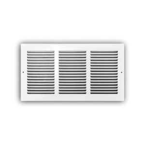 1-Way Stamped Face Return Air Grille, 16 x 24 in, Steel, Pristine White Powder Coated, Import