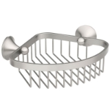 Moen® YB5275BN Corner Shower Basket, Wynford™, 8-3/4 in W x 9.02 in D x 2.9 in H, 304 Stainless Steel, Brushed Nickel