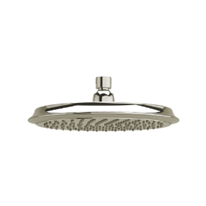 RIOBEL 408PN Cross Collection Rain Showerhead Slim Ultra, 2 gpm Flow Rate, Polished Nickel