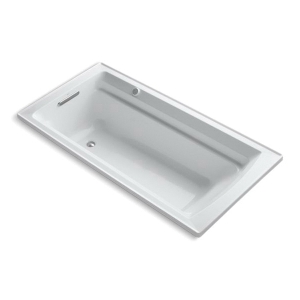 Kohler® 1124-GH-0 Archer® Heated Air Bath, BubbleMassage™, Rectangle Shape, 72 in L x 36 in W, Reversible Drain, White