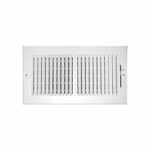 TRUaire™ 102M 08X04 2-Way Wall/Ceiling Register, 8 x 4 in, 25 to 90 cfm, Steel, Powder Coated