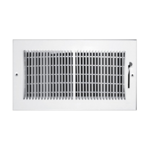 TRUaire™ 132M 10X04 2-Way Wall/Ceiling Register, 10 x 4 x 1-3/4 in, 45 to 145 cfm, Steel, White Powder Coated