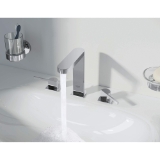 GROHE 40444001 Soap Dish, Essentials, 4-15/16 in D x 2-5/16 in H, Glass/Metal, StarLight® Polished Chrome