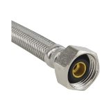 PlumbShop® PLS1-12A F PLS1-A Flexible Faucet Connector, 3/8 x 1/2 in Nominal, Compression x FNPT End Style, 12 in L, 125 psi Working, Reinforced PVC/Braided Stainless Steel