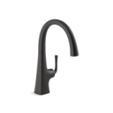 Kohler® 22065-BL Bar Sink Faucet, Graze®, Matte Black, 1 Handle, 1.5 gpm