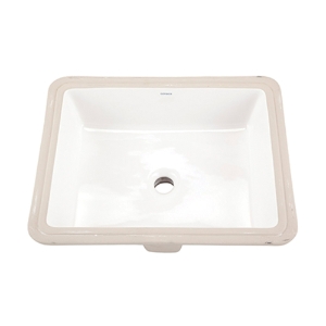 Gerber® G0012791 Wicker Park™ Undercounter Bathroom Sink, Rectangular Shape, 19-5/8 in W x 15-1/2 in D x 6-3/4 in H, Deck/Wall Mount, Vitreous China, White