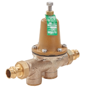 WATTS® 88006874 LF25AUB-Z3 Standard Water Pressure Reducing Valves, 1 in Nominal, Double Union Press End Style, 25 to 75 psi Pressure, Copper Silicon Alloy Body