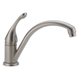 DELTA® 141-SS-DST Collins™ Kitchen Faucet, 1.8 gpm Flow Rate, 8 in Center, Swivel Spout, Stainless, 1 Handle