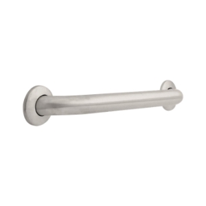 DELTA® 40118-SS Grab Bar, 18 in L x 1-1/2 in Dia, Stainless Steel, Metal