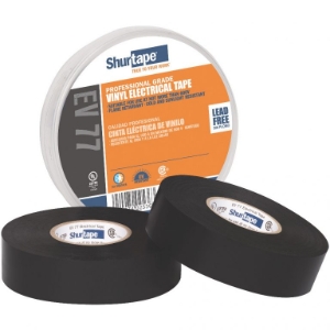 Shurtape® 152530 EV 77 Professional Grade, UL Listed, Colored Electrical Tape, Black 3/4in x 66ft