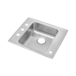 Elkay® DRKAD2220554 Lustertone™ Classic Classroom Sink, Rectangle Shape, 19-1/2 in W x 5-1/2 in D x 22 in H, Top Mounting, Stainless Steel