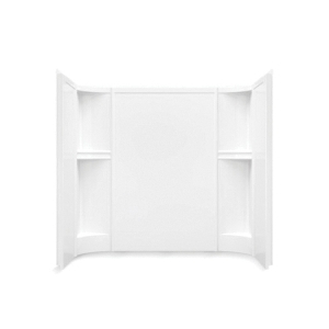 Sterling® 71244100-0 Bath/Shower Wall Set, Accord®, 60 in L x 55 in W x 30 in H, Solid Vikrell®, White