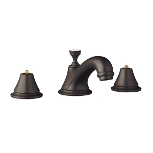GROHE 20800ZBA Widespread Bathroom Basin Mixer, Seabury®, 1.2 gpm, 1-11/16 in H Spout, 5-1/2 to 17-3/4 in Center, Oil Rubbed Bronze, 2 Handles, Pop-Up Drain