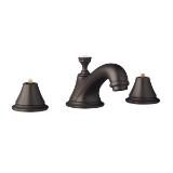 GROHE 20800ZBA Widespread Bathroom Basin Mixer, Seabury®, 1.2 gpm, 1-11/16 in H Spout, 5-1/2 to 17-3/4 in Center, Oil Rubbed Bronze, 2 Handles, Pop-Up Drain
