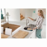 Moen® 7594ESRS Arbor™ Pulldown Kitchen Faucet, 1.5 gpm Flow Rate, Spot Resist™ Stainless, 1 Handle, 1 or 3 Faucet Holes, Traditional