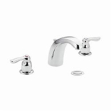 Moen® 4945 Chateau® Widespread Bathroom Faucet, 1.5 gpm Flow Rate, 4-1/4 in H Spout, 8 to 16 in Center, Chrome, 2 Handles, 50/50 Pop-Up Drain