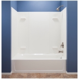 ELM® 557WHT DURAWALL® Bathtub Wall, 57 in H, Fiberglass