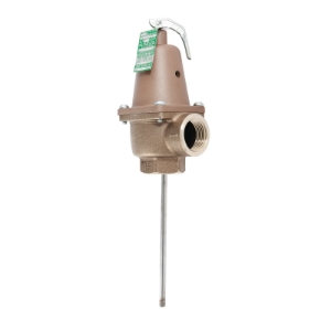 WATTS® 0556019 LFN240 Automatic Reseating Temperature/Pressure Relief Valve, 1 in Nominal, FNPT End Style, 113 psi Pressure, Bronze Body