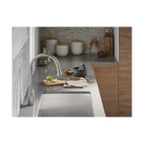 Sterling® 20022-PC-NA Large Kitchen Sink with SilentShield® Technology, Ludington®, Satin, Rectangle Shape, 30-1/4 in L x 16-9/16 in W x 9-5/16 in D Bowl, 32 in L x 18-5/16 in W x 9-9/16 in H, Undermount, 18 ga Stainless Steel