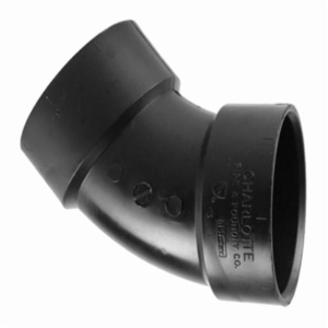 Charlotte ABS 00321 1000 Pipe Elbow, 3 in Nominal, Hub End Style, SCH 40/STD, ABS