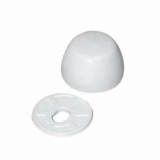 Sioux Chief 490-11240 Closet Bolt Cover Cap With Round Washer, Polypropylene, White