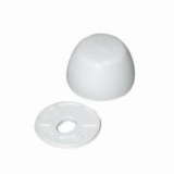 Sioux Chief 490-11240 Closet Bolt Cover Cap with Round Washer, Polypropylene, White