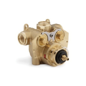 Kohler® 2972-KS-NA MasterShower® High Flow Thermostatic Valve, 1/2 in FNPT Inlet x 1/2 in FNPT Outlet, 45 psi Pressure, 10.9 gpm Flow Rate, Brass Body