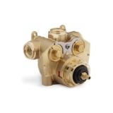 Kohler® 2972-KS-NA MasterShower® High Flow Thermostatic Valve, 1/2 in FNPT Inlet x 1/2 in FNPT Outlet, 45 psi Pressure, 10.9 gpm Flow Rate, Brass Body