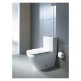 DURAVIT 2160010000 2-Piece Toilet, DuraStyle, 15.74 in H Rim, 12 in Rough-In, 1.32/0.92 gpf, White
