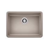 Blanco 442540 PRECIS™ SILGRANIT® Composite Sink, Truffle, Rectangle Shape, 23 in L x 16 in W x 5 in D Bowl, 25 in L x 18 in W x 5-1/2 in H, Undermount, Granite