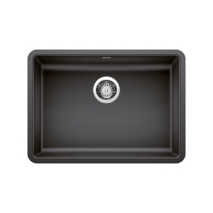 Blanco 442543 PRECIS™ SILGRANIT® Composite Sink, Anthracite, Rectangle Shape, 23 in L x 16 in W x 5 in D Bowl, 25 in L x 18 in W x 5-1/2 in H, Undermount, Granite