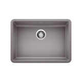 Blanco 442545 PRECIS™ SILGRANIT® Composite Sink, Metallic Gray, Rectangle Shape, 23 in L x 16 in W x 5 in D Bowl, 25 in L x 18 in W x 5-1/2 in H, Undermount, Granite