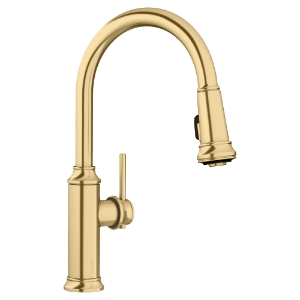 Blanco 442980 Empressa Kitchen Faucet, 1.5 gpm, Satin Gold, 1 Handle, 1 Faucet Hole